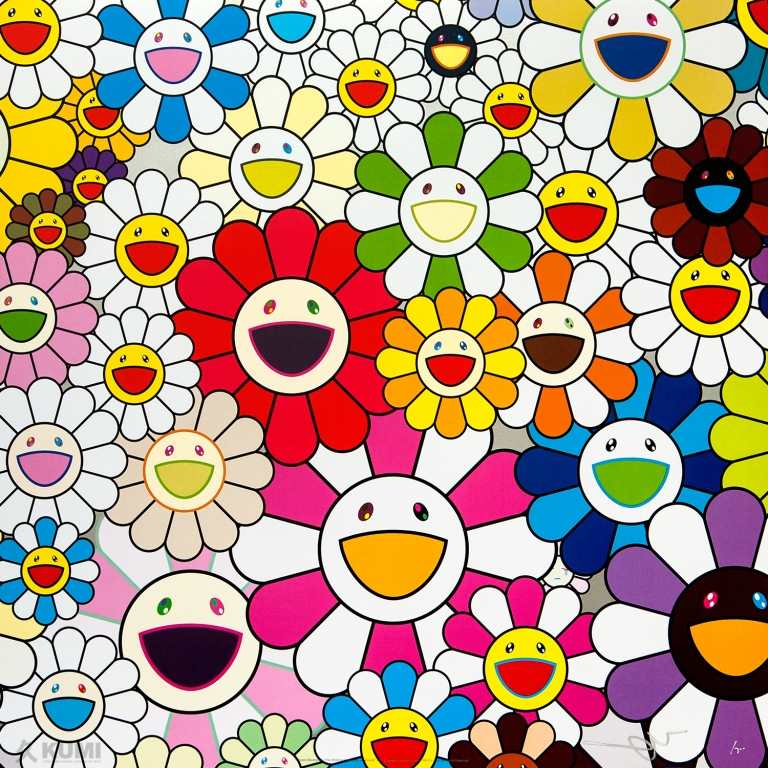 Flowers Blooming in This World and the Land of Nirvana, 1 by Takashi Murakami from Kumi ...